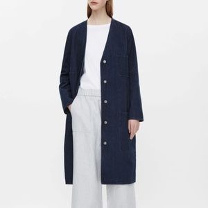 COS V-Neck Denim Coat NBW